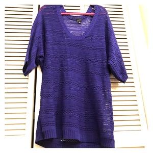 Blue/Purple crocheted sweater shirt